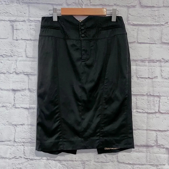 Guess Women's Stretch Black High‎ Waisted Pencil Skirt Size 24 - Picture 1 of 9